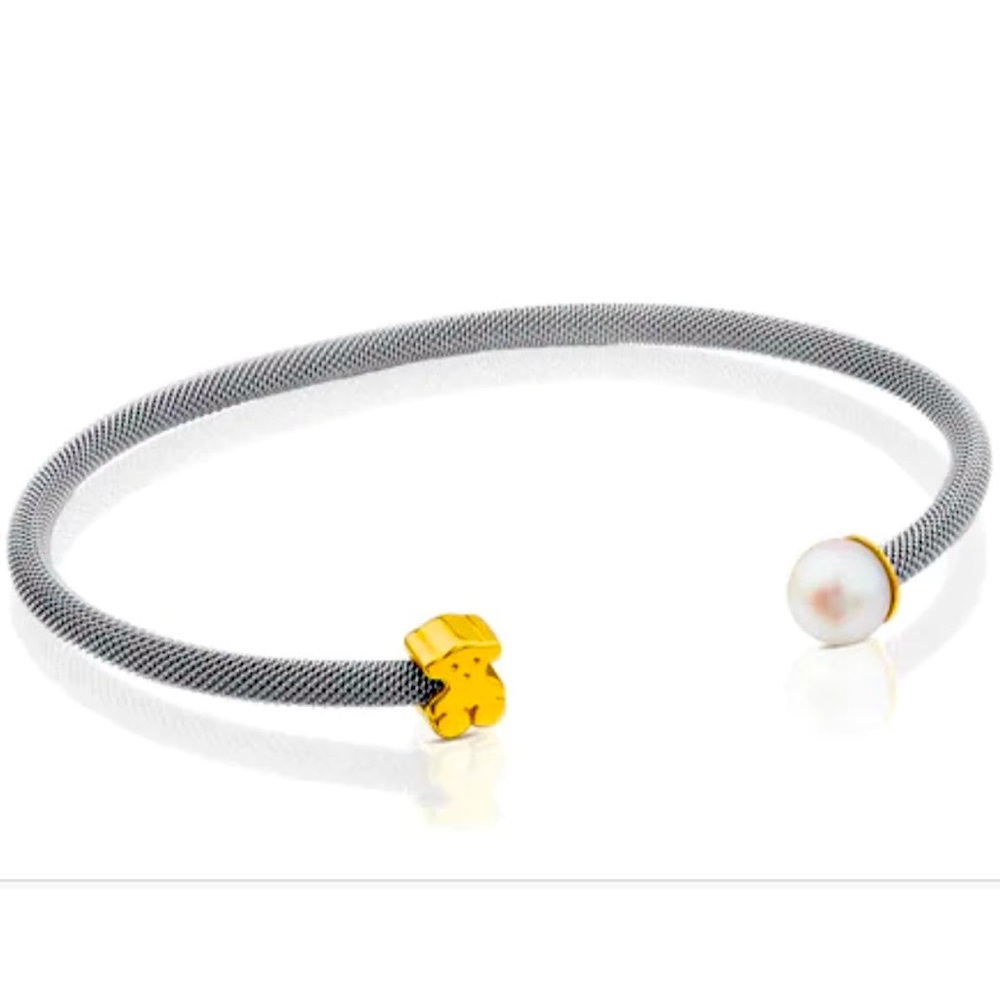 Stunning TOUS Steel and gold icon mesh bracelet